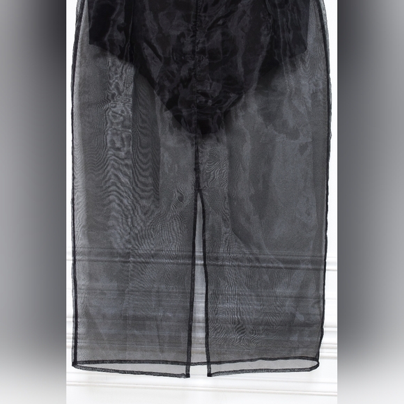 NWT Anthropologie Sunday in Brooklyn Sheer Skirt Midi Size L 90s Minimalist - Picture 10 of 12
